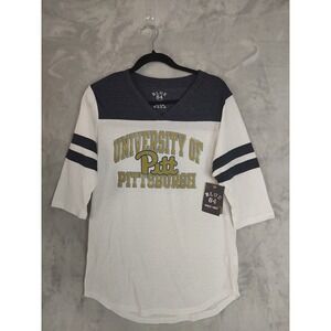 University of Pittsburgh Blue 84 Womens T-Shirt Large Pitt Panthers Tee